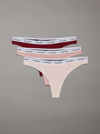 Dámská tanga Calvin Klein 3pack QD5209/PYT