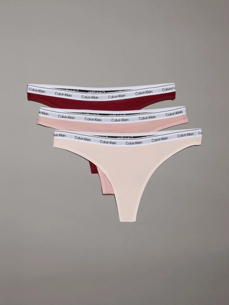 Dámská tanga Calvin Klein 3pack QD5209/PYT