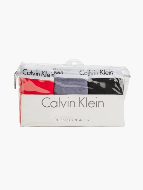 Dámská tanga Calvin Klein 3pack QD3587/1CX(2)