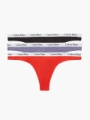 Dámská tanga Calvin Klein 3pack QD3587/1CX